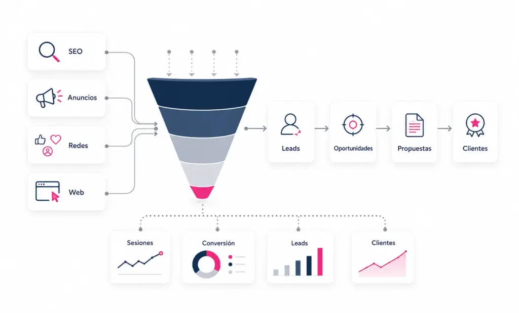 Funnel de ventas digital: cómo convertir tráfico en clientes