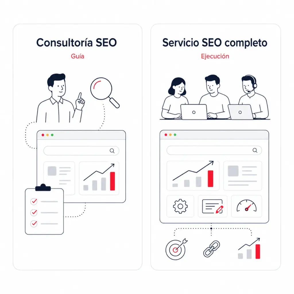 Diferencia entre consultoría SEO y servicio SEO completo
