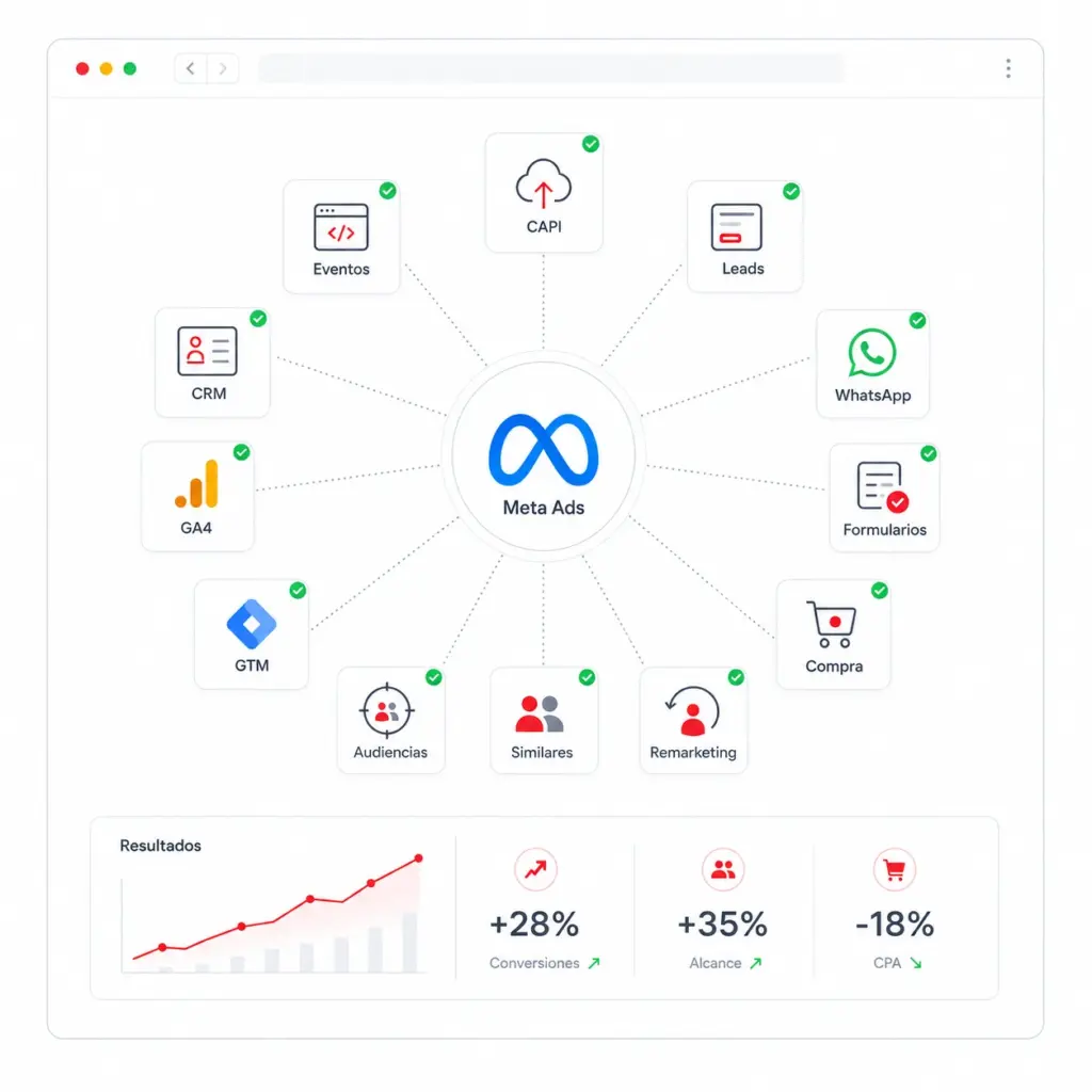integraciones de campañas con meta ads