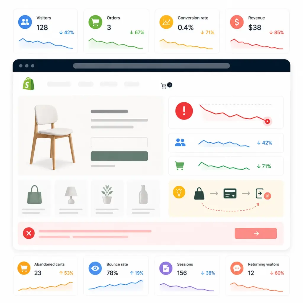 tiendas en shopify que no generan ventas
